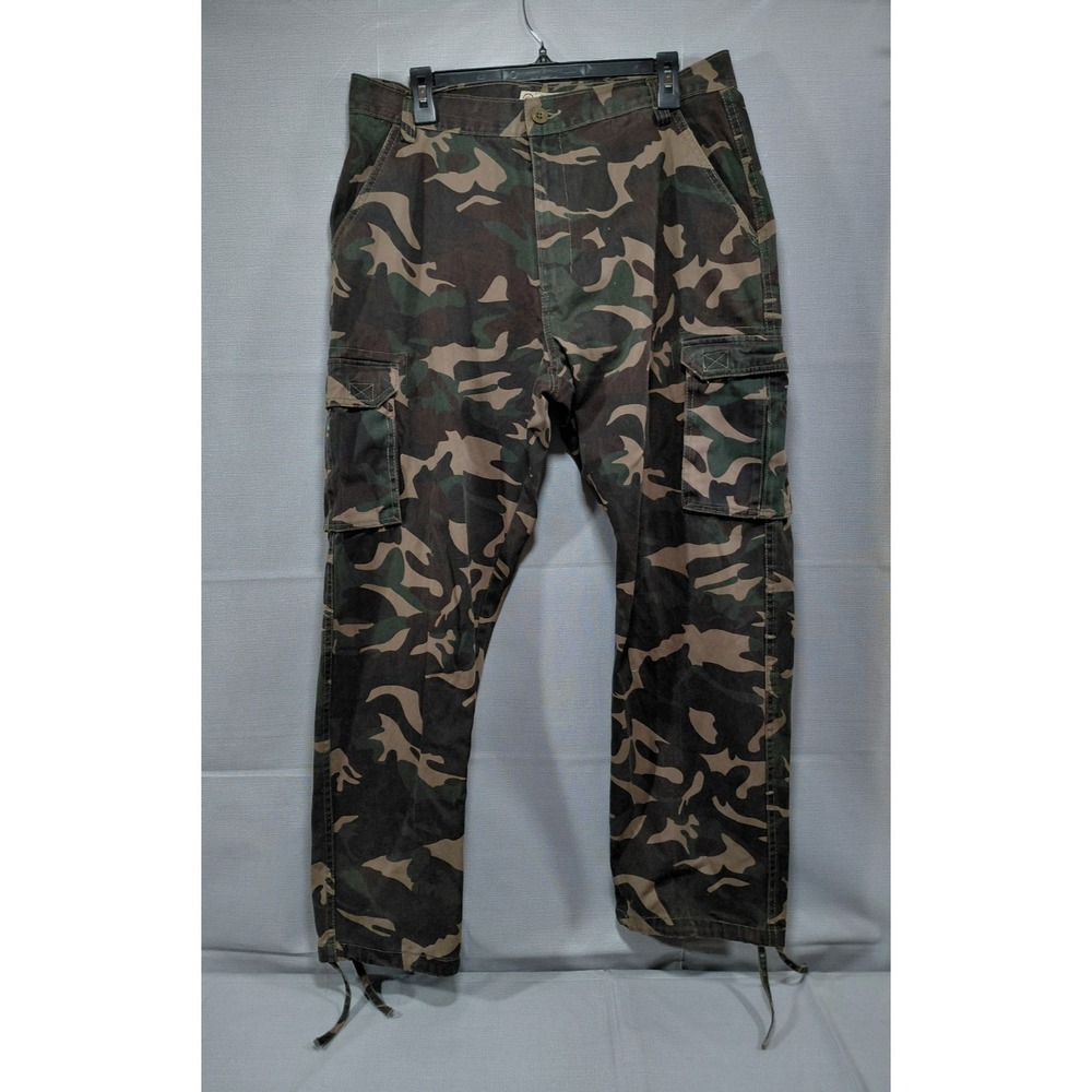Noiz Premium Jeans Cargo Camo Pants Men's 38/32 Straight Leg High Waist